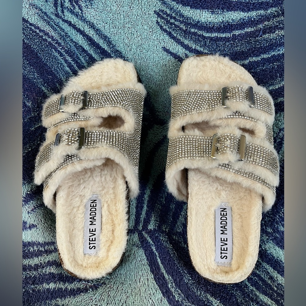 Kids blingy furry slides